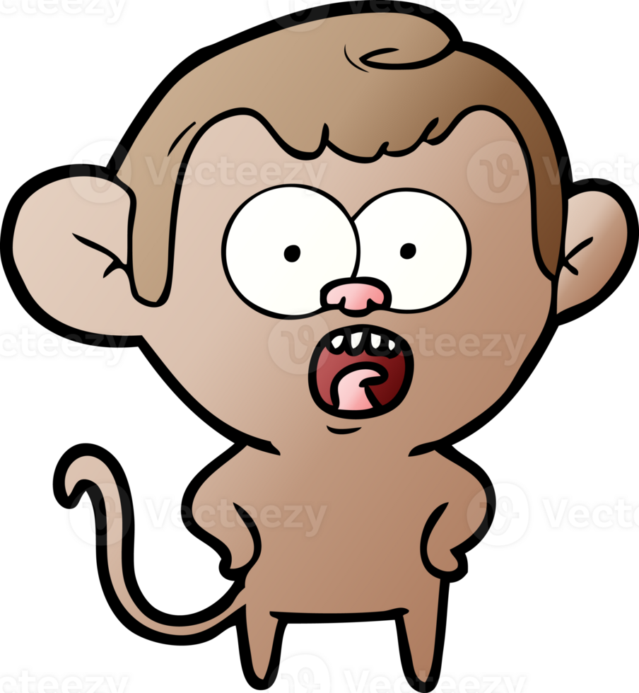 cartoon shocked monkey png