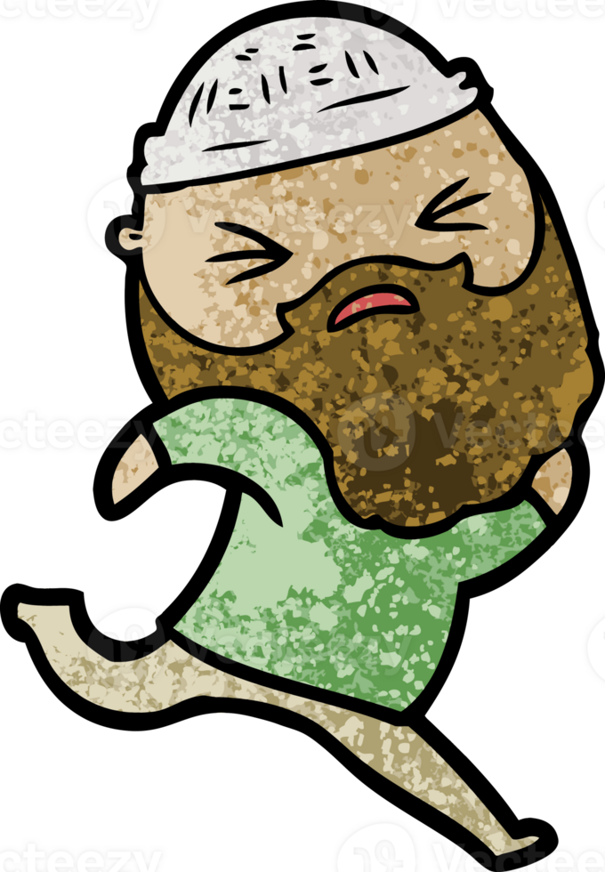 cartoon man with beard png