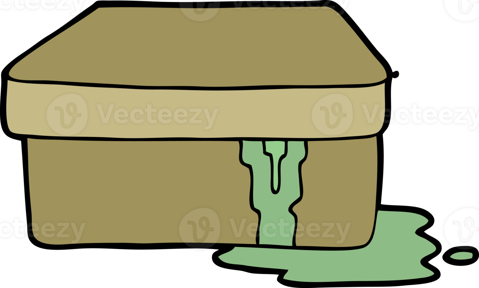 cartoon box with slime png