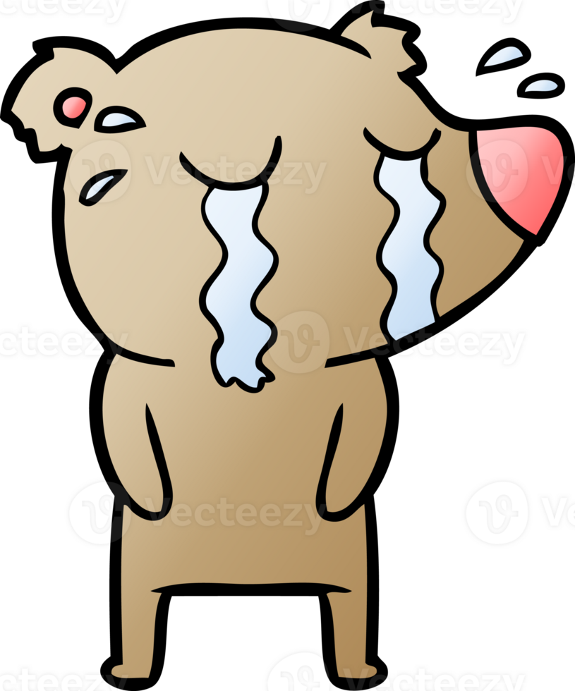 cartoon crying bear png