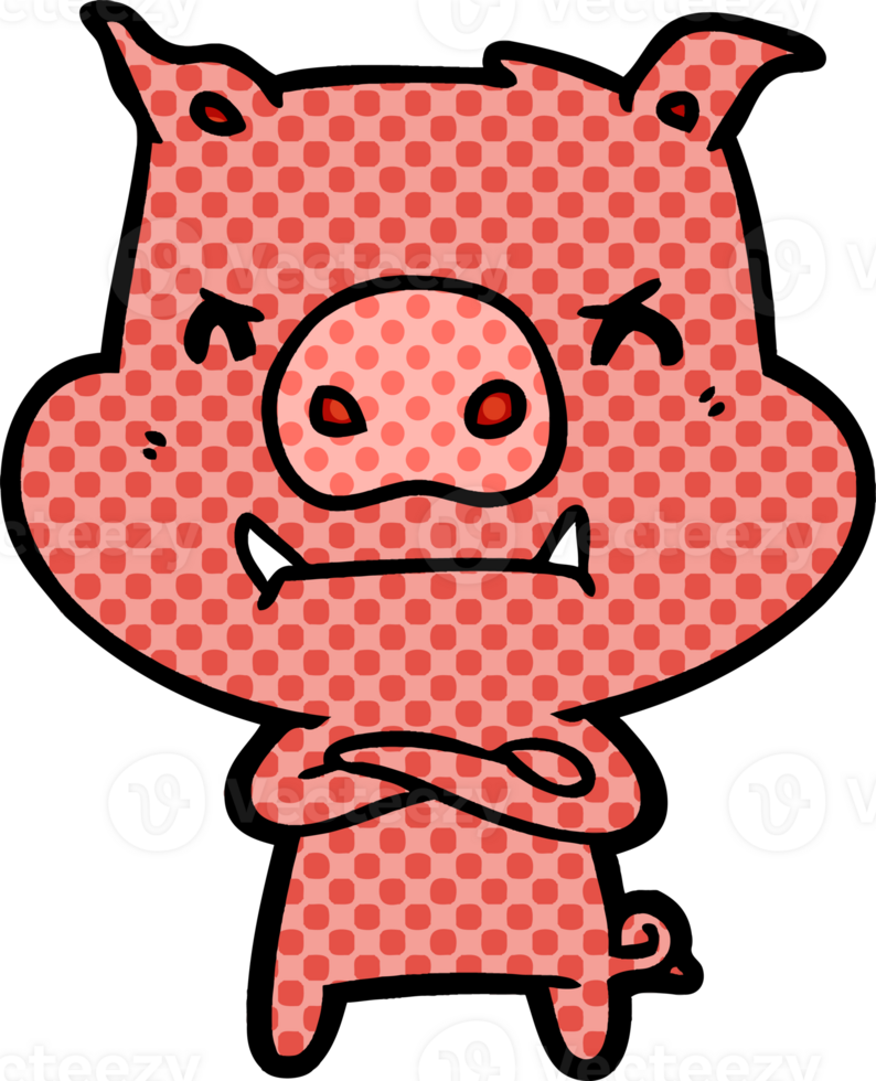angry cartoon pig png