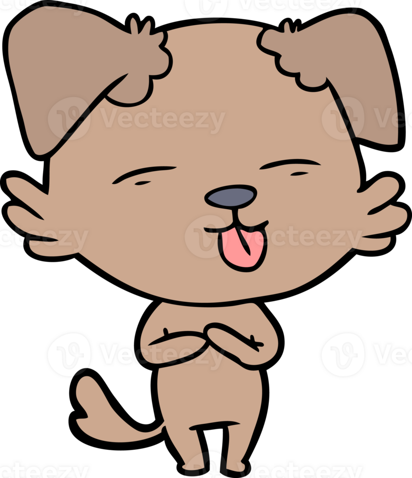 cartoon dog sticking out tongue png