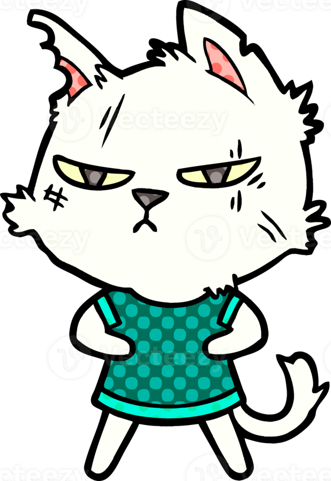 gato de desenho animado duro png