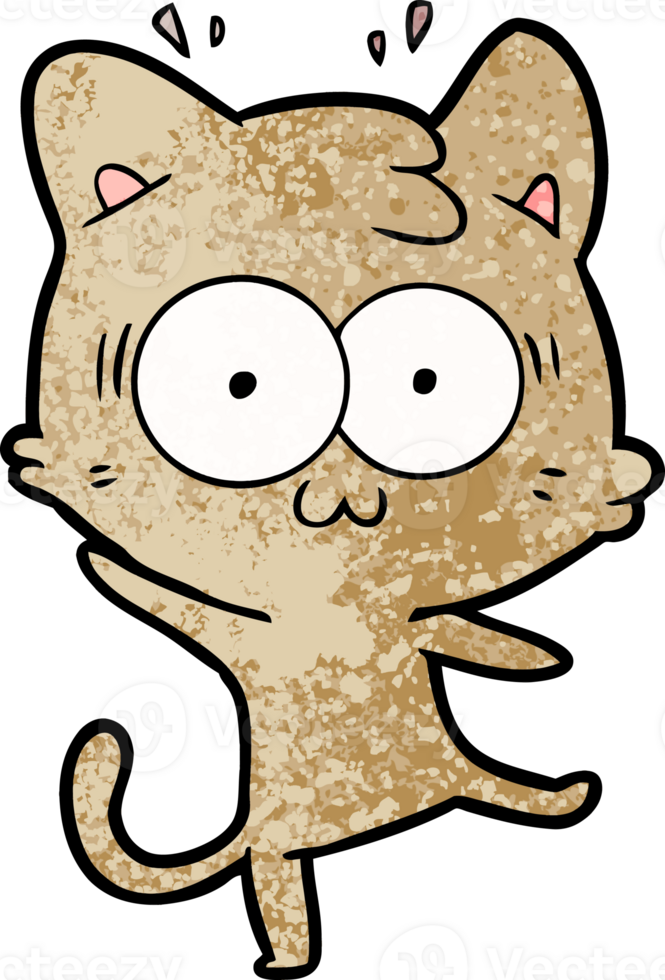 cartoon surprised cat png