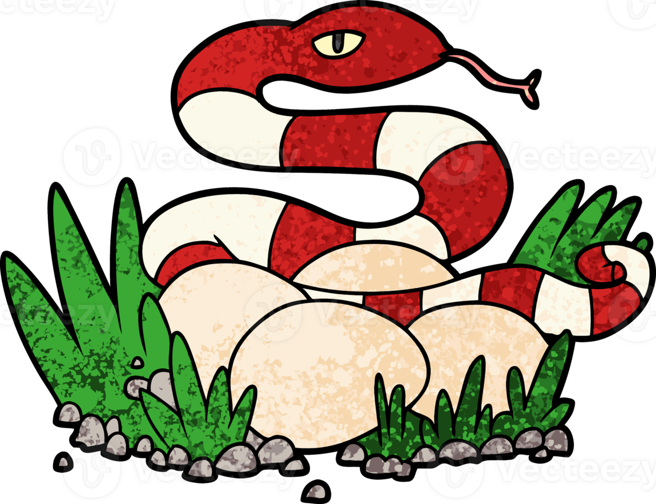 cartoon snake in nest png