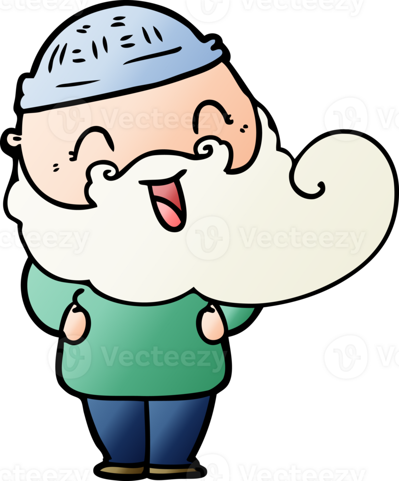 happy bearded man png