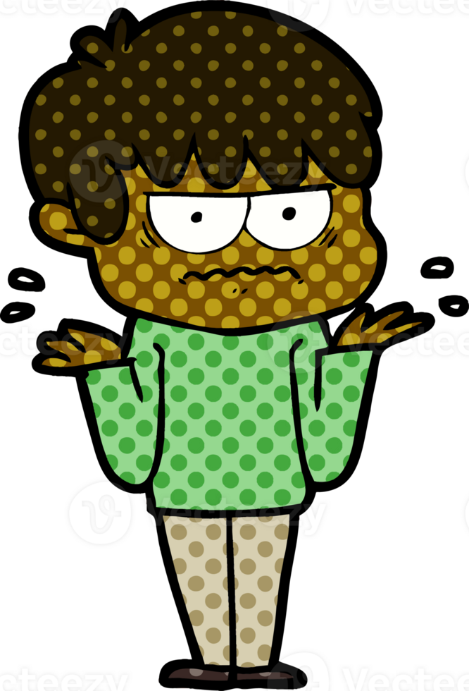 annoyed cartoon boy png