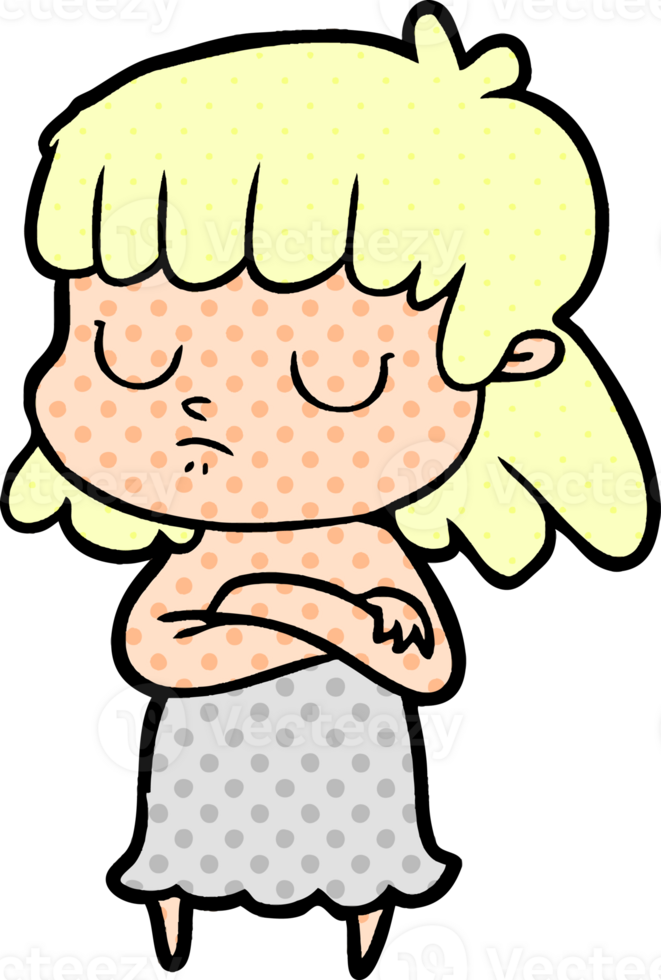 cartoon indifferent woman png