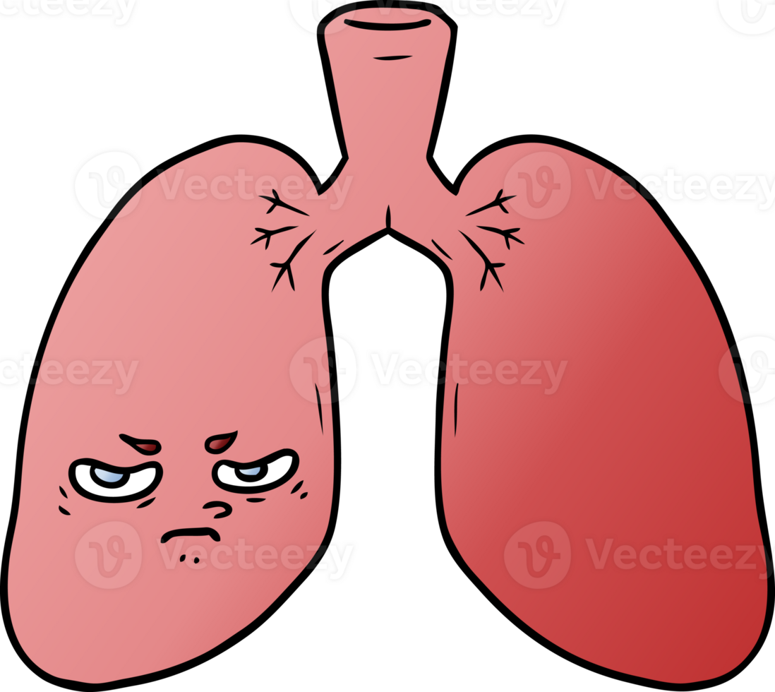 cartoon angry lungs png
