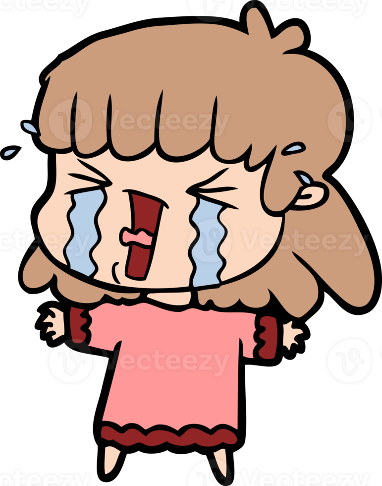 cartoon woman in tears png