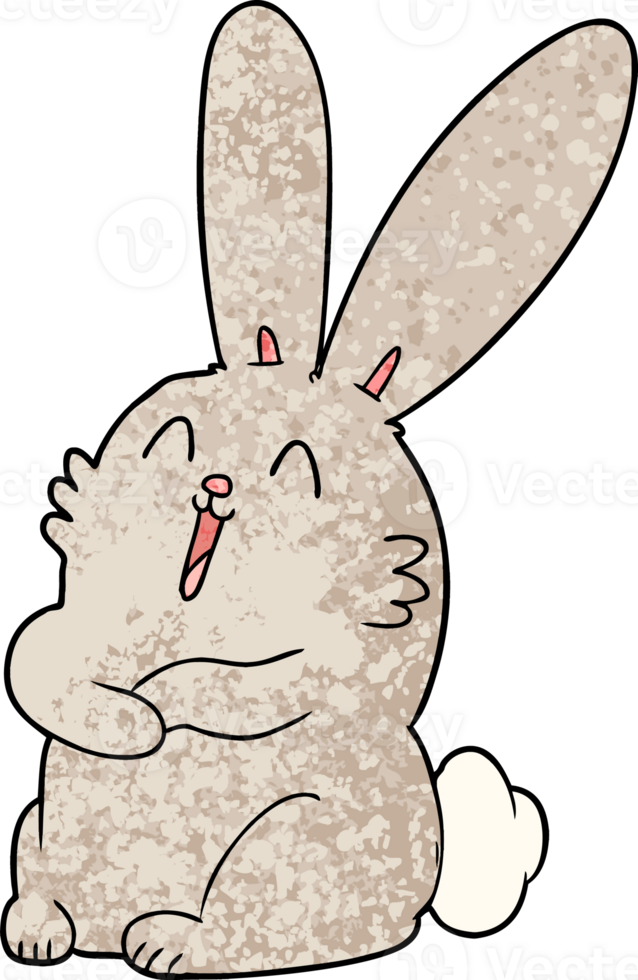 cartoon laughing bunny rabbit png