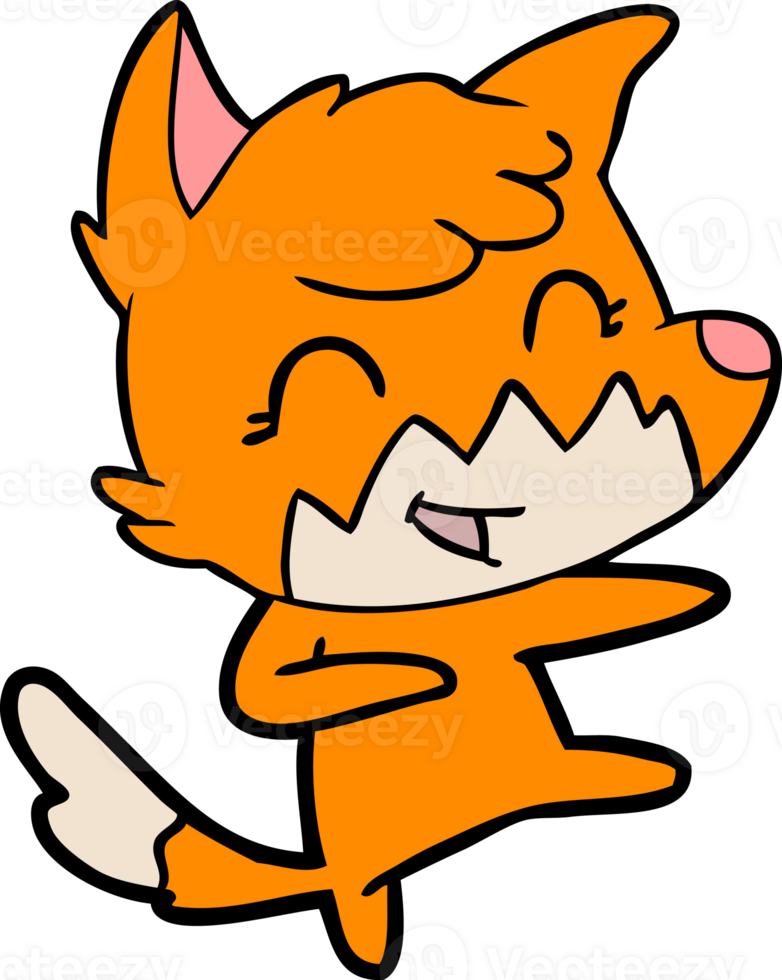 happy cartoon fox png
