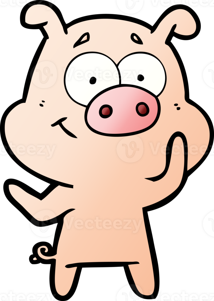 happy cartoon pig png