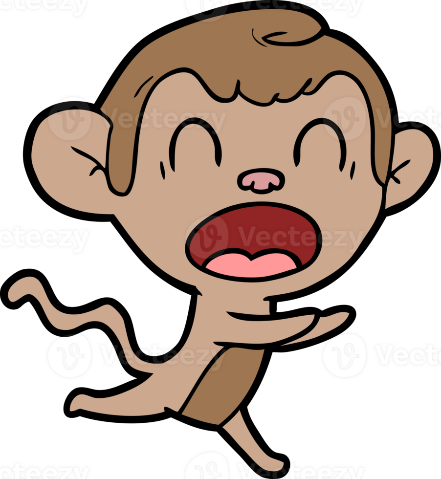shouting cartoon monkey 44288311 PNG