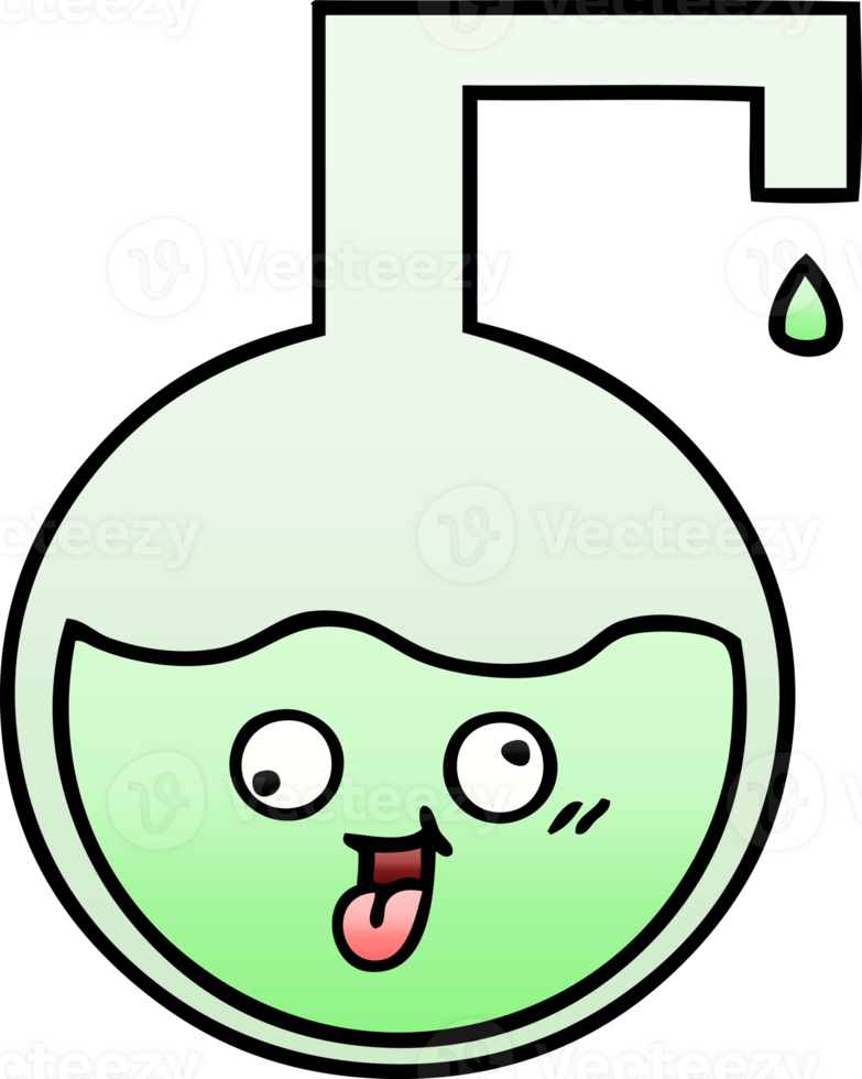 gradient shaded cartoon science experiment png