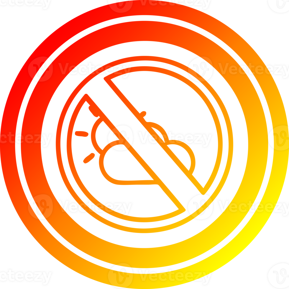 Nee weer circulaire in heet helling spectrum png