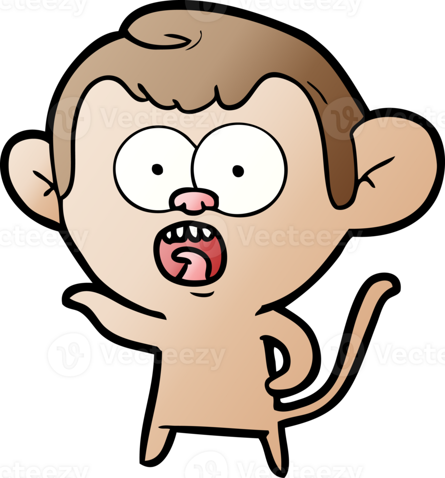 cartoon shocked monkey png