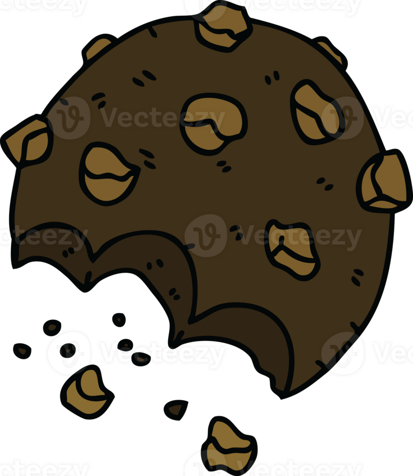quirky hand drawn cartoon cookie png