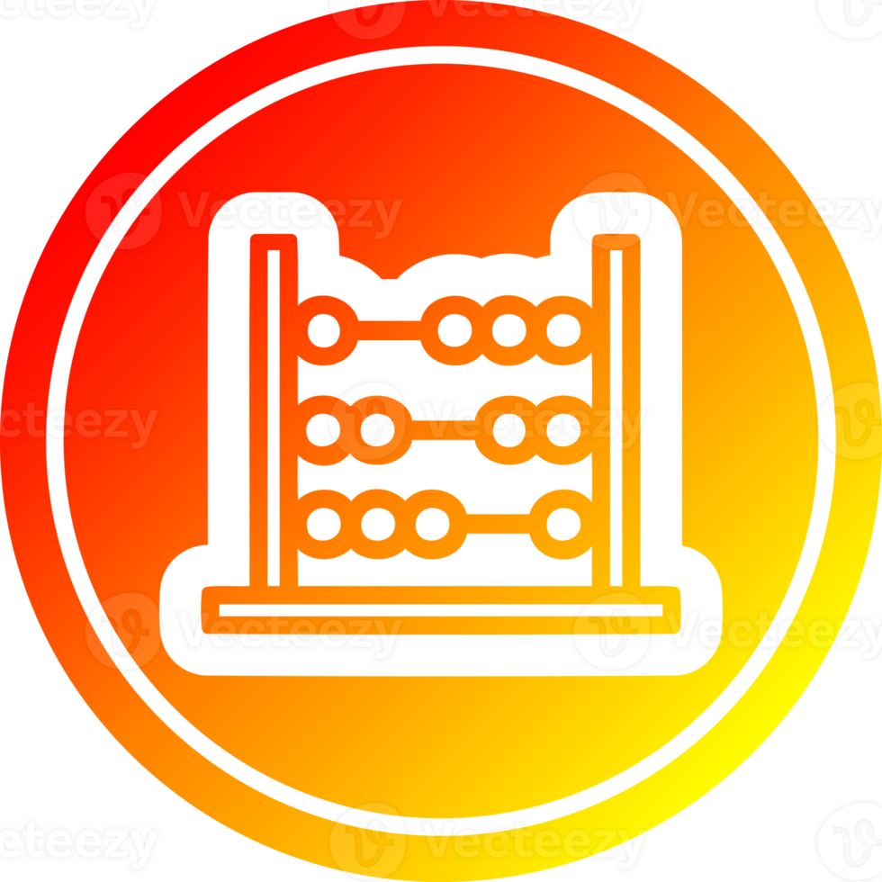 traditional abacus in hot gradient spectrum png