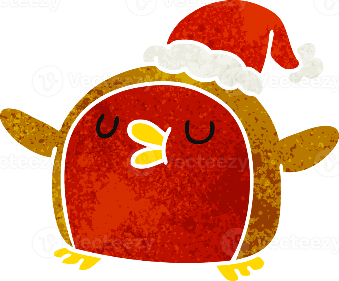 retro cartoon cute kawaii red robin png