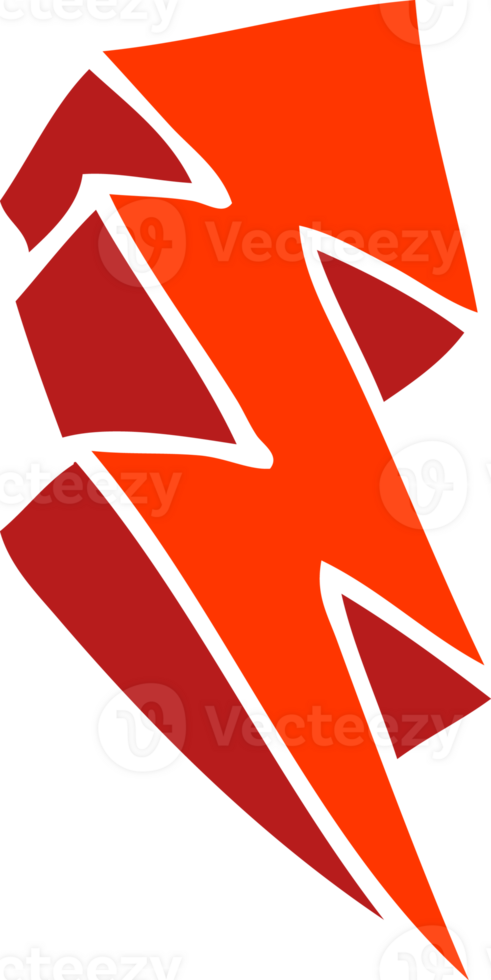cartoon doodle lightning bolt symbol png