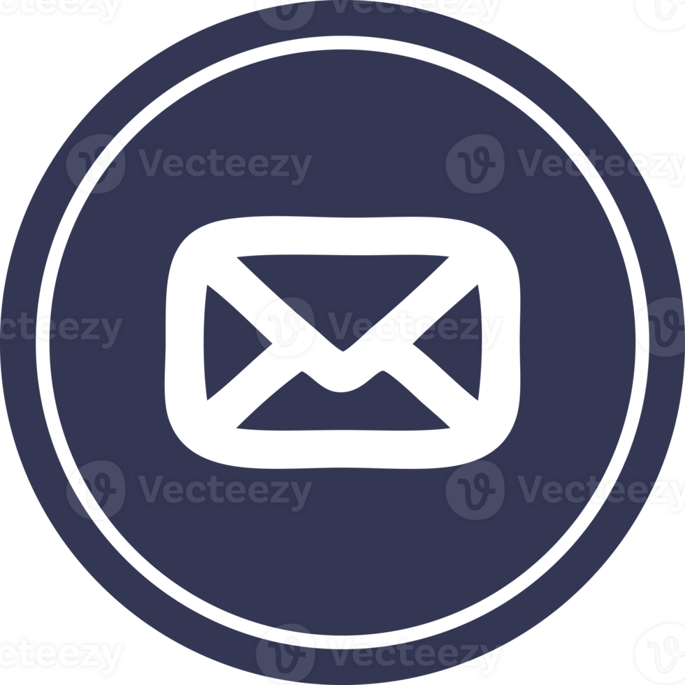 envelope letter circular icon png