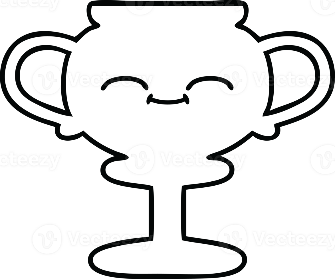 line drawing cartoon trophy png
