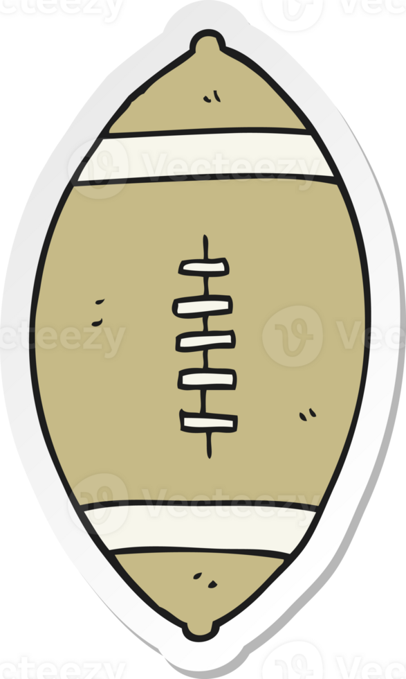 sticker of a cartoon football png