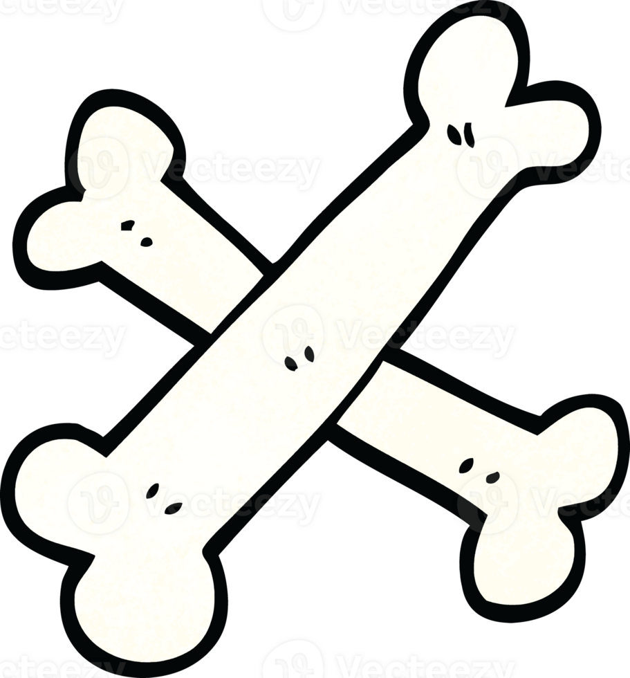cartoon doodle crossed bones png