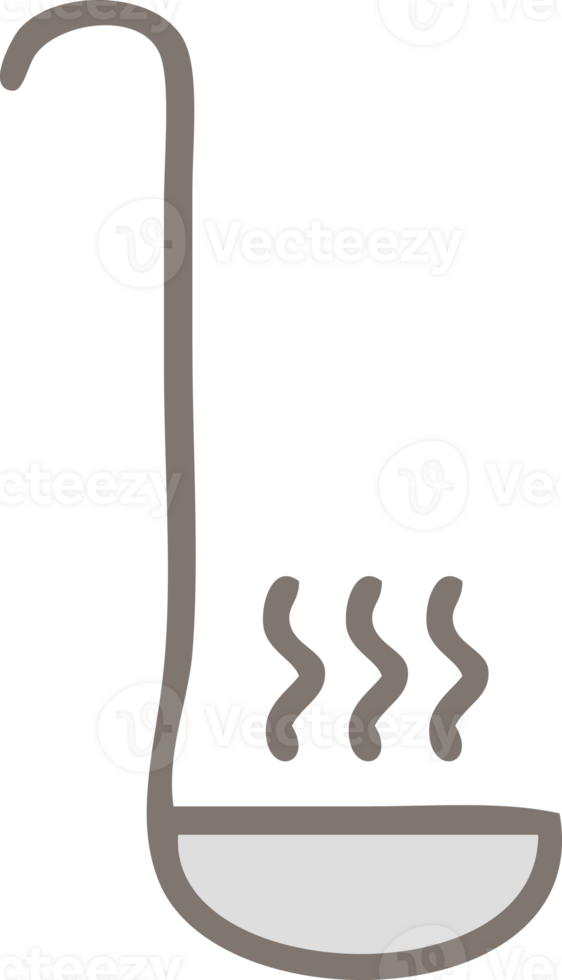 söt tecknad serie kök slev png