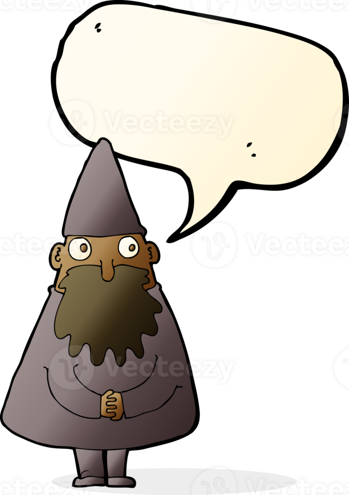 cartoon wizard with speech bubble png