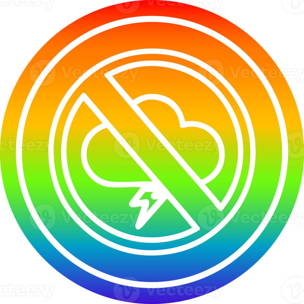 no storms circular in rainbow spectrum png