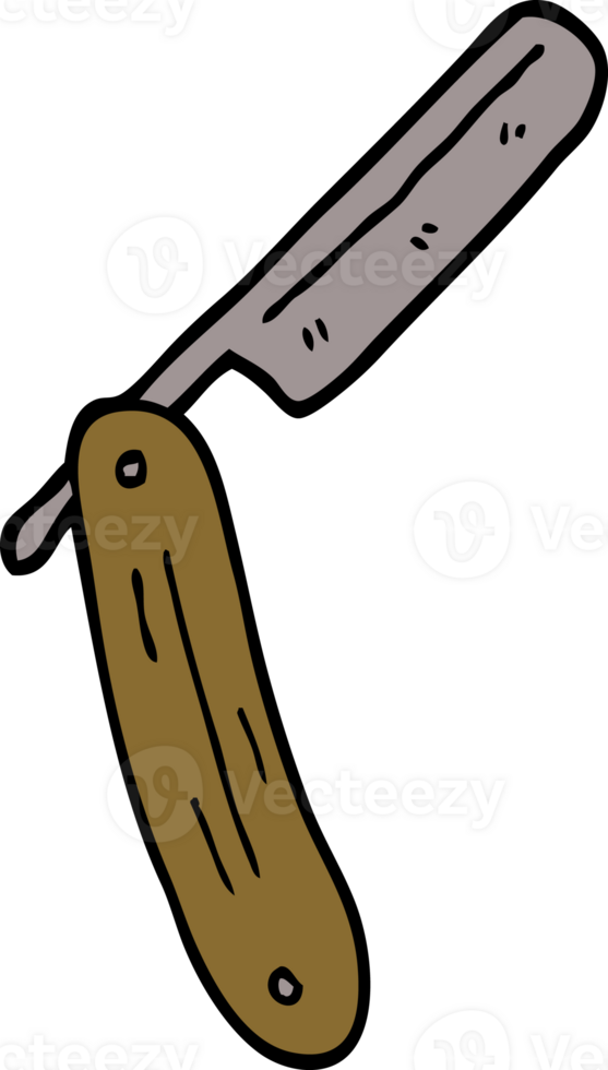 cartoon doodle old style razor png