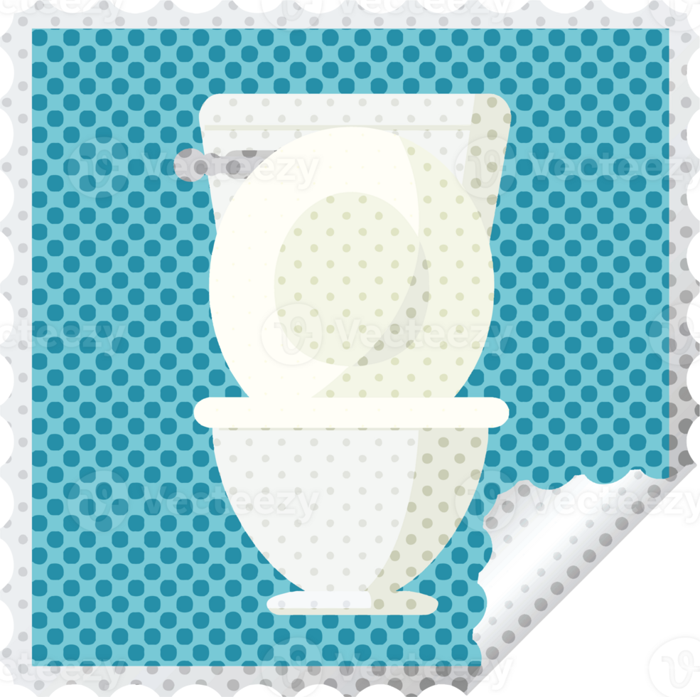 open toilet graphic png illustration square sticker stamp