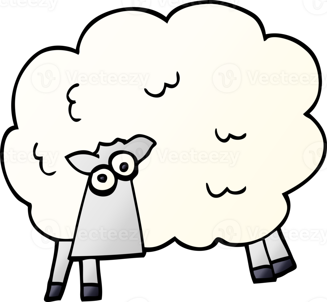 cartoon doodle funny sheep png