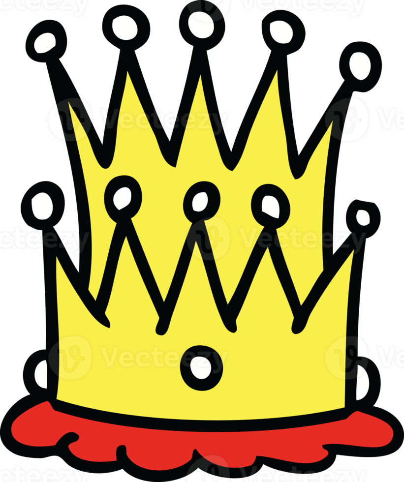 doodle de desenho animado de duas coroas png