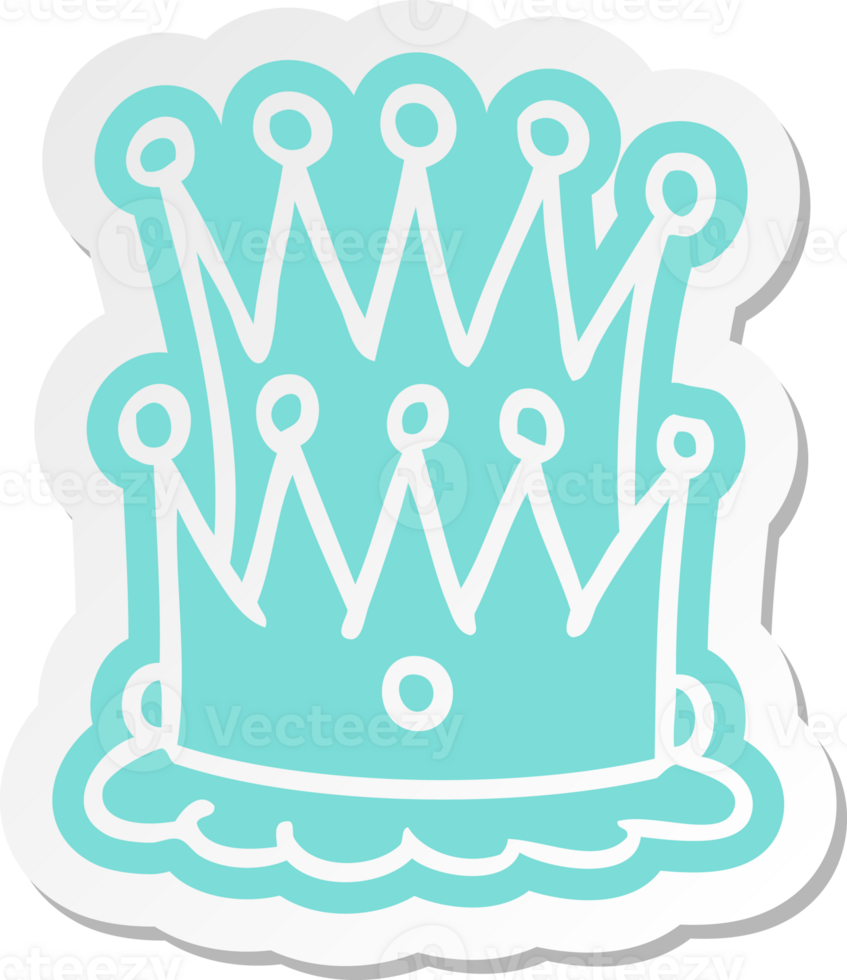 cartoon sticker of two crowns png