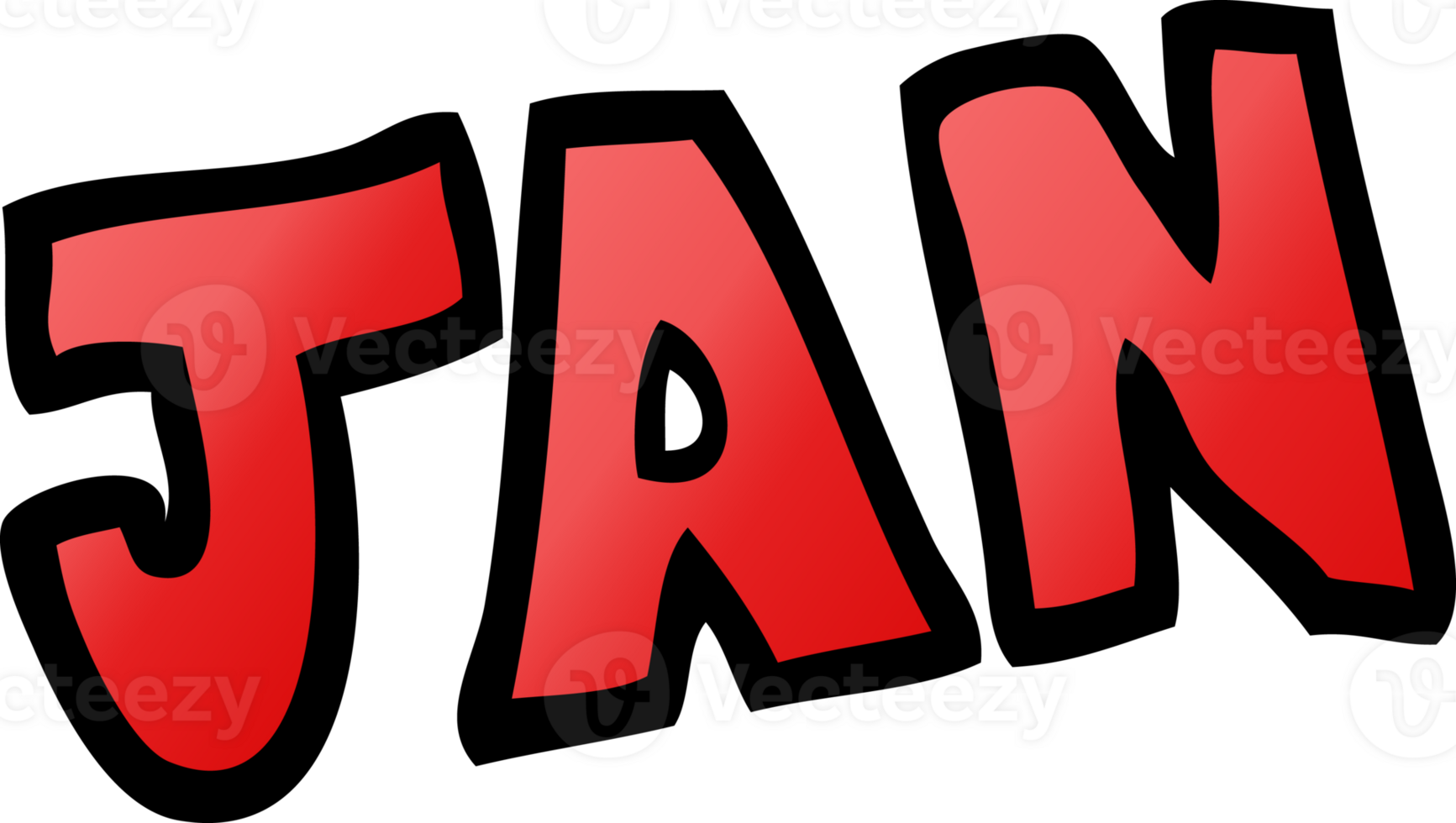 cartoon doodle month of january png