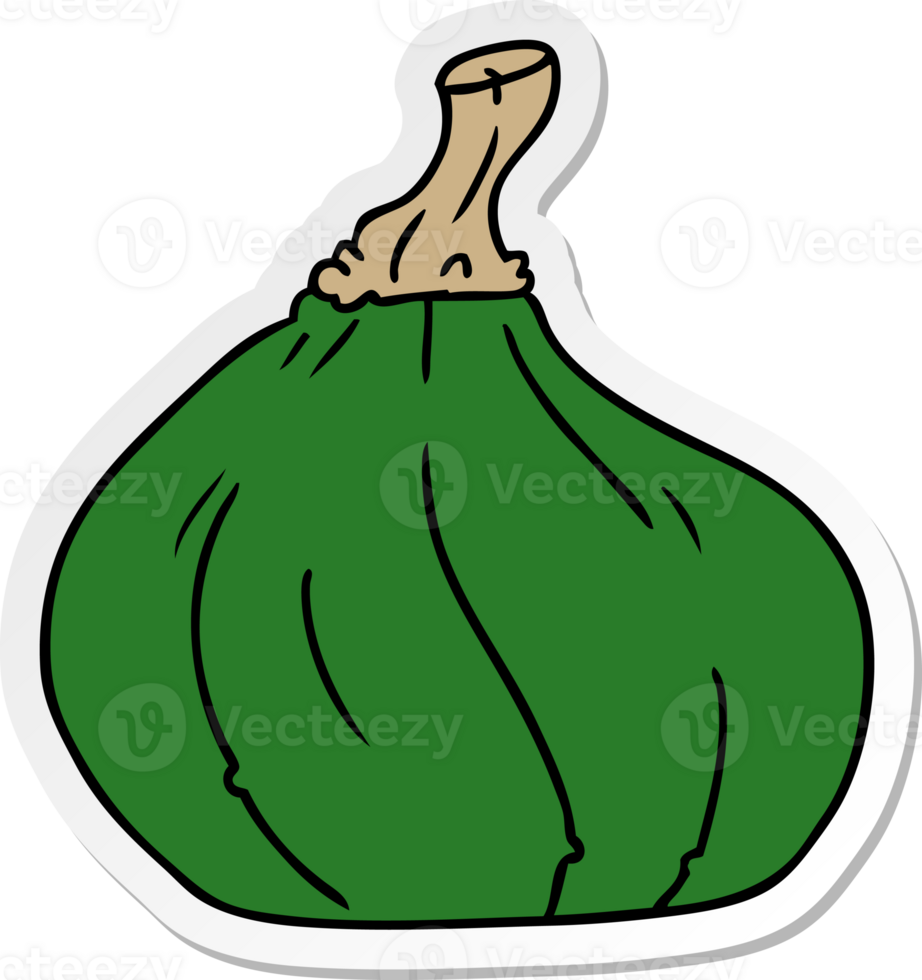 sticker cartoon doodle of a squash png