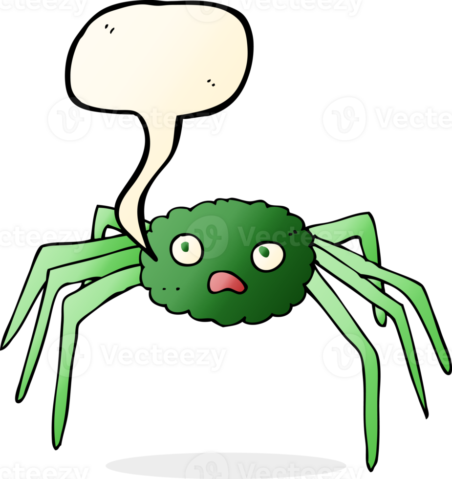 cartoon spider with speech bubble png