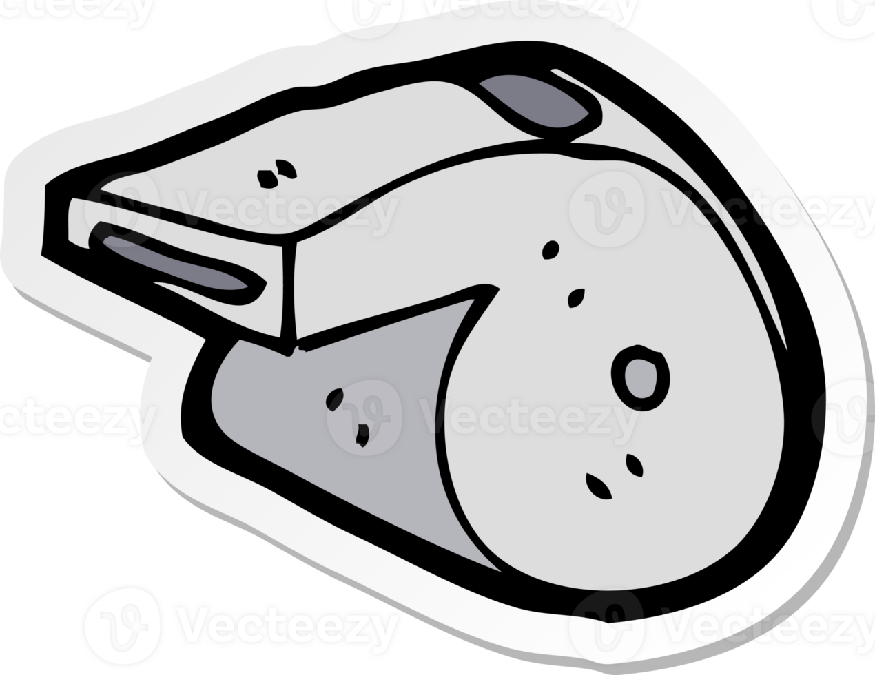 sticker of a cartoon whistle png