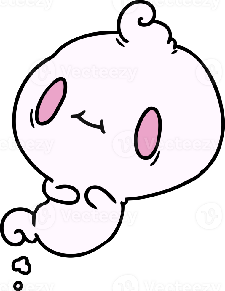 cartoon of a kawaii cute ghost png