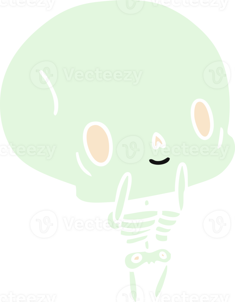 cartoon kawaii cute dead skeleton png