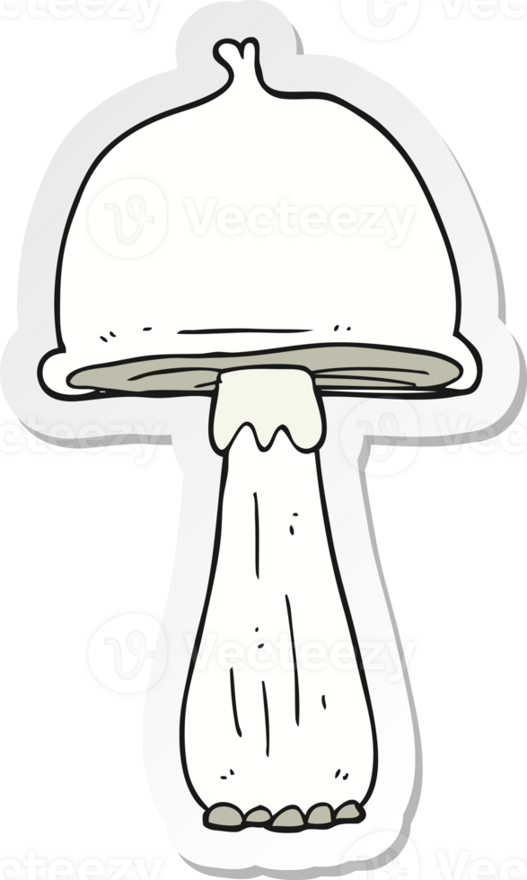 sticker of a cartoon mushroom png