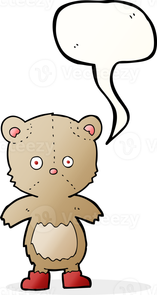 cartoon teddy bear with speech bubble png
