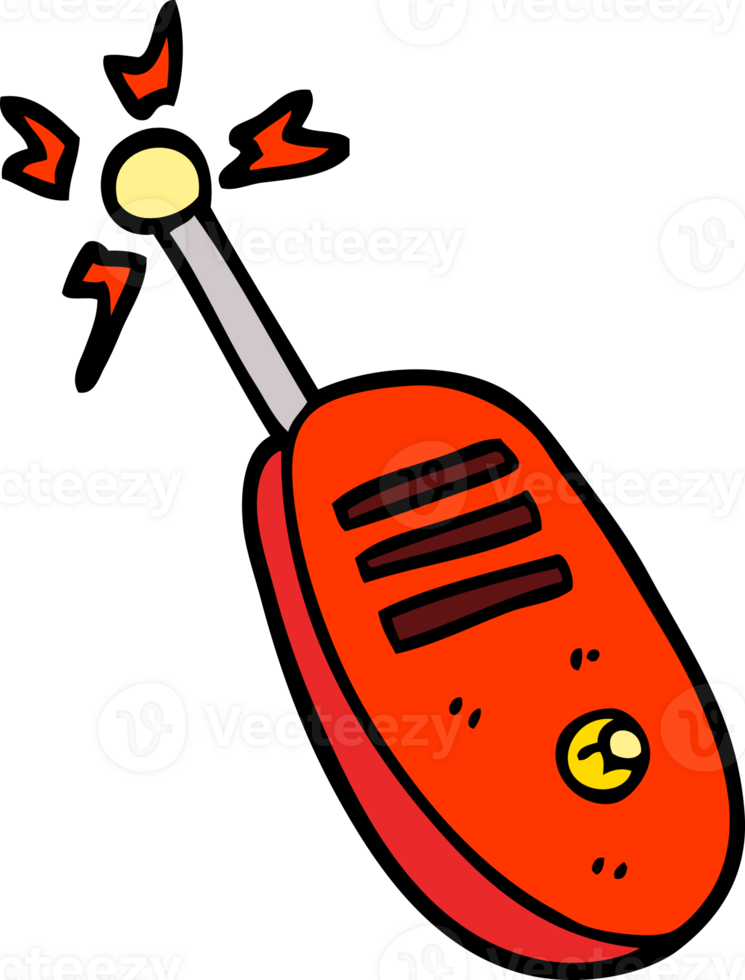 hand drawn doodle style cartoon walkie talkie png