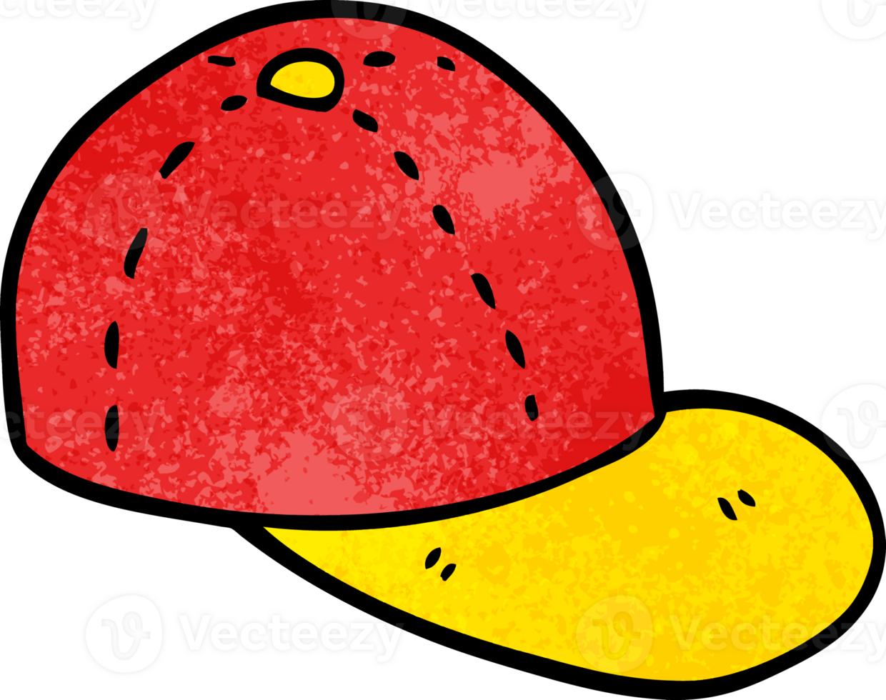 cartoon doodle peaked cap png