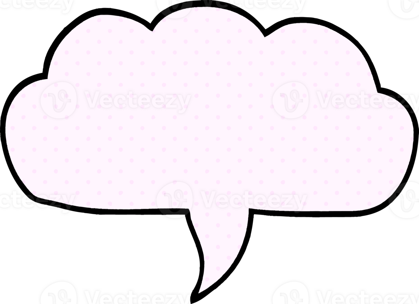 cartoon doodle cloud speech bubble png