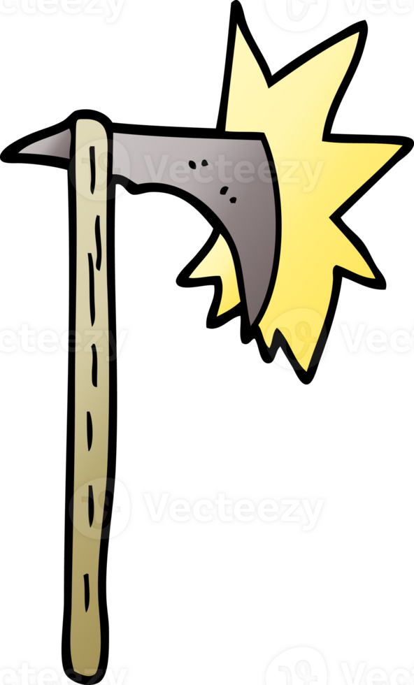 cartoon doodle sharp axe png