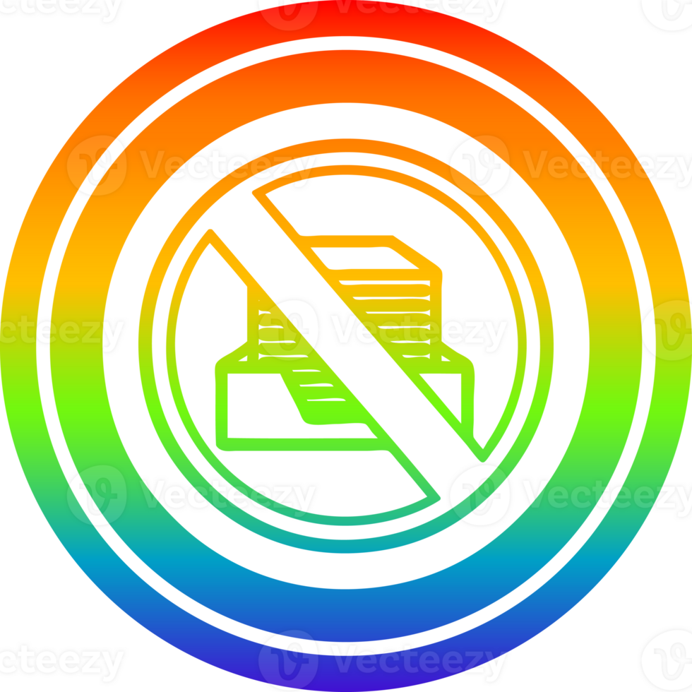 office paperless circular in rainbow spectrum png